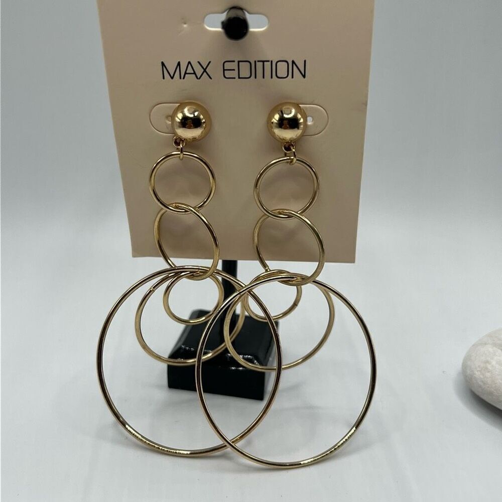 Max Edition Gold Dangle Earrings